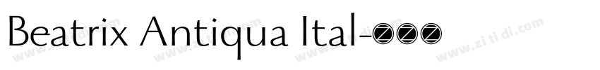 Beatrix Antiqua Ital字体转换